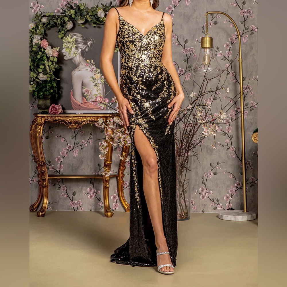Sequin Sleeveless Evening Gown